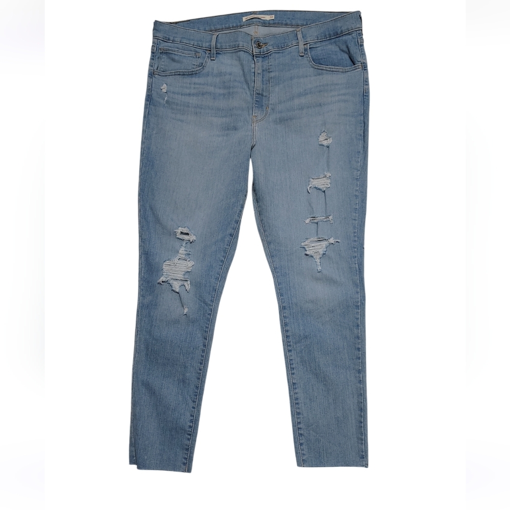Levi's Women's 720 High Rise Super Skinny Jeans Blue Size 18 W34 L28 - Picture 4 of 12
